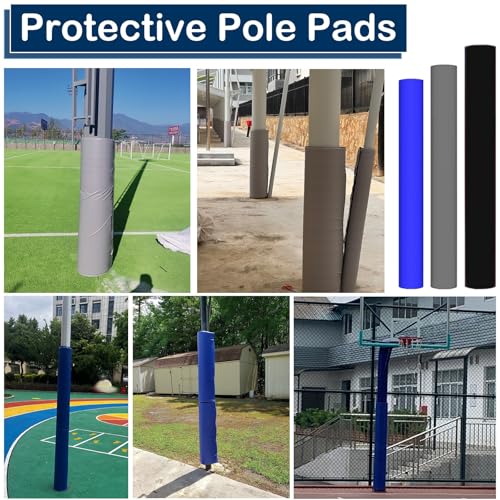 Coussin amovible pour poteau de basket mousse protection anti choc - 7