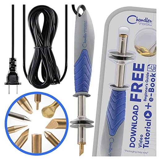 Pyrography Wood Burning Kit for Adults, Beginners, and Professionals, Wood Burning Pen with 8 Tips, Wood Burner Tool for Woodburning Crafts by Chandler Tool﻿