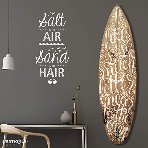 Vertikale Décoration Murale Planches de Surf Décorative Effet Bois Motif Beatnik - 150 x 40 cm