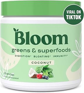 Bloom Nutrition Green Superfood | Super Greens Powder Juice & Smoothie Mix | Complete Whole Foods (Organic Spirulina, Chlo...