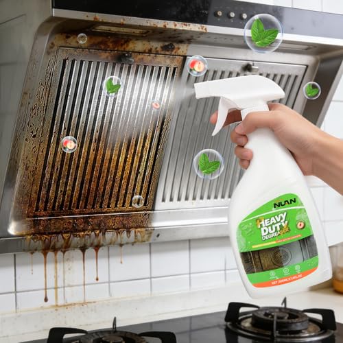 NUAN Heavy Duty Degreaser Spray, 500ML Kitchen Cleaner Spray, All...
