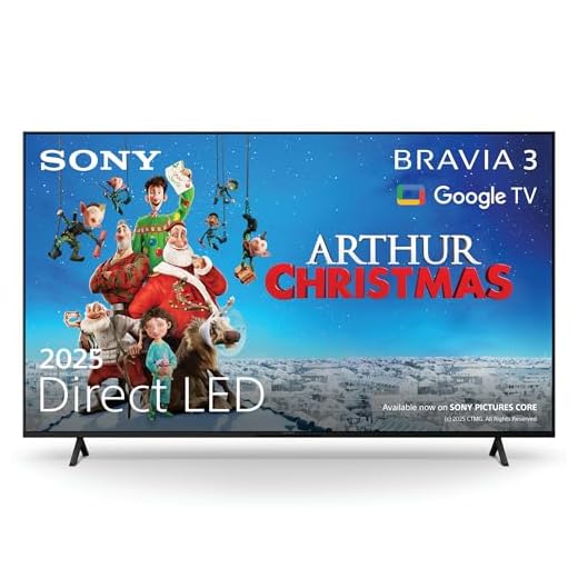 Sony BRAVIA 3 – Direct LED, X-Balanced Speaker, Dolby Vision/Atmos, IMAX Enhanced, Google TV (2025), Google Cast, Apple AirPlay 2, Eco Dashboard 2, Game Menu 2 – 43-inch