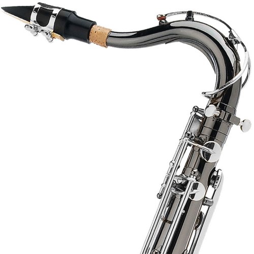 Mendini By Cecilio Tenor Saxophone, L+92D B Flat, Case, Tuner, Mouthpiece, Black With Nickel Keys #TOP2