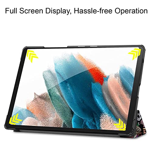 Image of Robustrion Cover for Samsung Galaxy Tab A8 10.5 inch Cover Case, Trifold Flip Case Cover for Samsung A8 Tablet 10.5 inch [SM-X200 /X205 /X207] 2022 - Hippy
