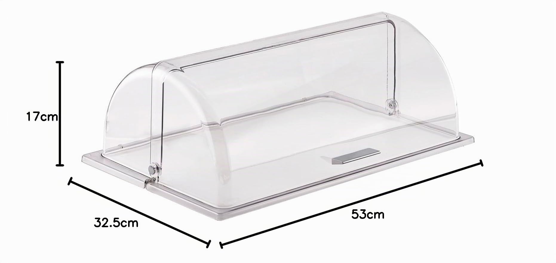 APS 11018 GN 1/1 Transparente Roll-Top Abdeckung weiß 170(H) x 325(W) x 530(L) mm