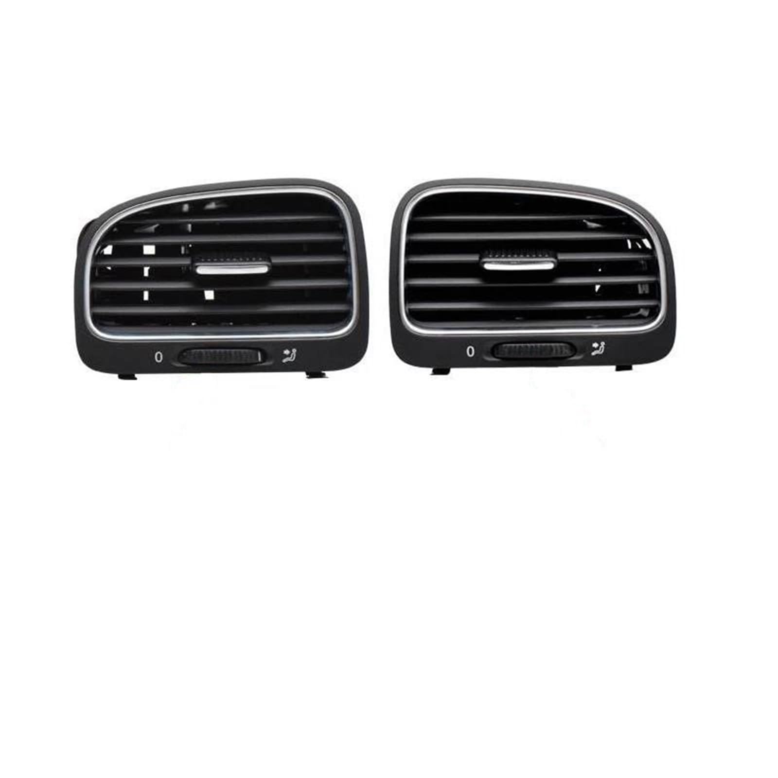 Piwine Left-Right Car Interior Air Vent Black Front Panel Console Vents Dash Louver Air Conditioner Vent Outlet For Vw For Golf 6 Mk6 5K0819728 5K0819703(Left-Right)