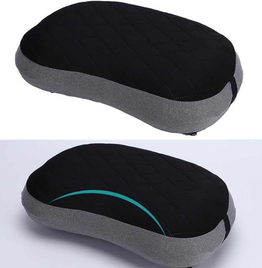 Luminexia Oreiller de Camping Gonflable,Oreiller de Plage Compressible Ultraléger avec Housse Amovible,Coussin de Voyage Ergonomique Confortable pour Le Soutien Lombaire du Cou