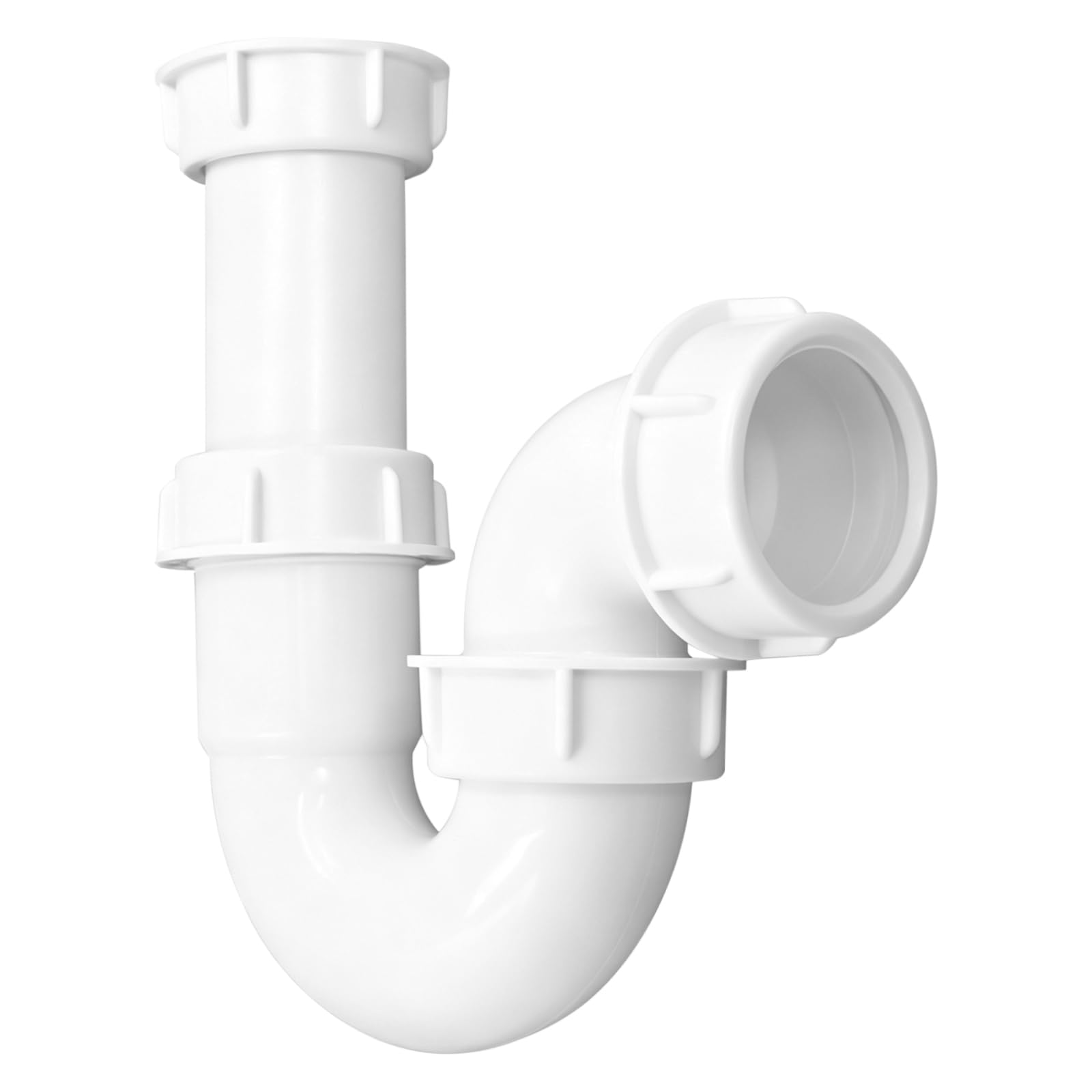 40mm (1½″) Telescopic P Trap - Adjustable Swivel Sink Waste Kit, Durable U Bend Pipe Fittings for Kitchen Sinks & Utility Basins