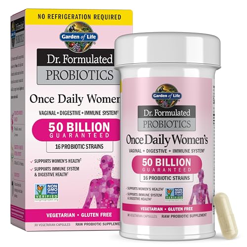 Garden of Life Once Daily Dr. Formulated Probiotics for Women 50 Billion CFU 16 Probiotic Strains...