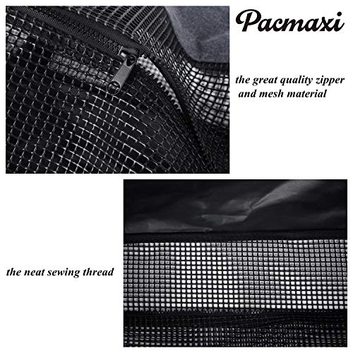 Pacmaxi Mesh Diving Duffel Bag, Collapsible Large Beach Bags And Totes With Zipper, Diving And Snorkeling Gear & Equipment Tote Holds Mask, Fins, Snorkel. #TOP5