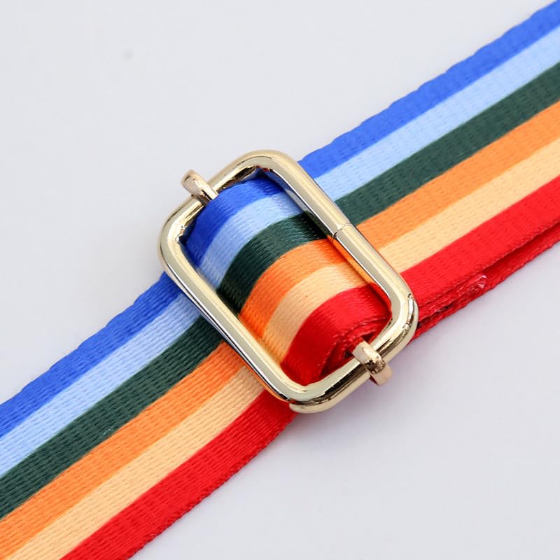 130 Cm Schultergurt Für Taschen – Verstellbarer Tragegurt 3,8 Cm Breit, Bunt Mit Karabiner