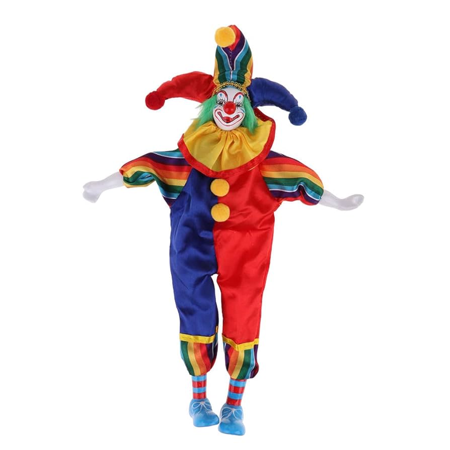 Amazon.co.jp: Sharplace 手作り 陶器人形 ピエロ人形