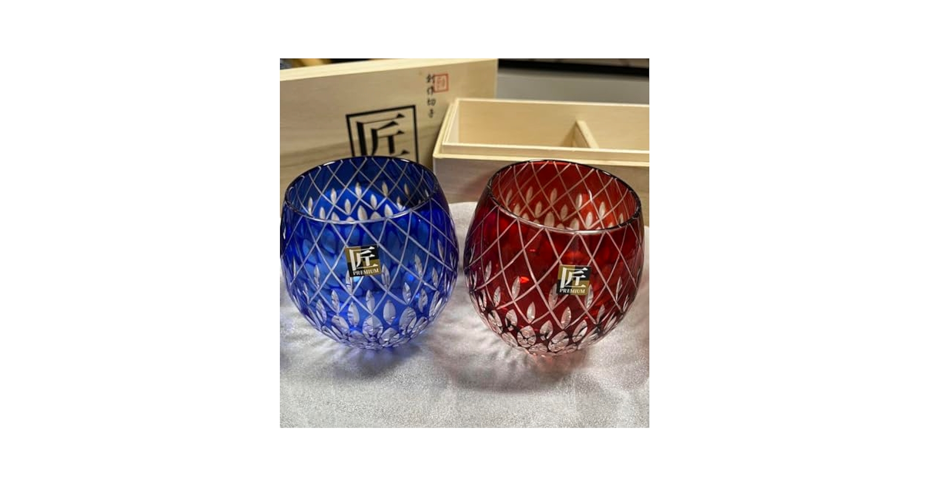 切子ペアグラス 創作切子 匠 プレミアム Amazon | 切子ペアグラス 創作切子 匠 プレミアム | ノー