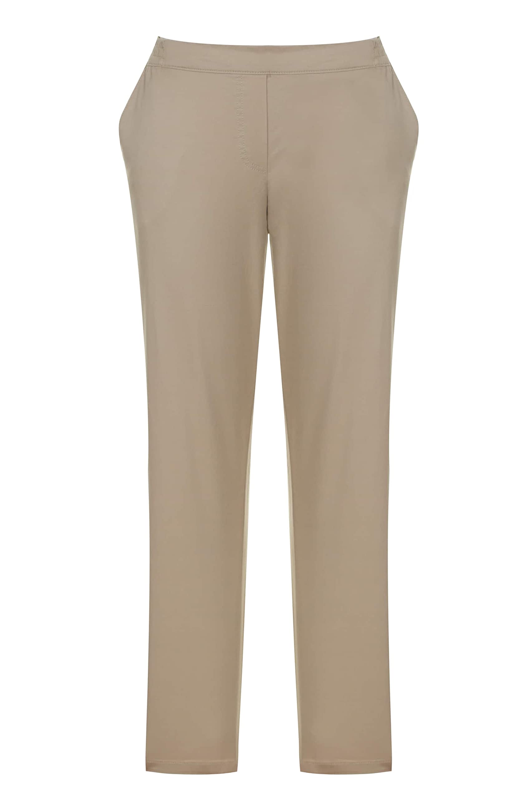 Ulla Popken Femme Grandes Tailles Chino Rena, Taille partiellement élastique et Jambe Carotte 793973