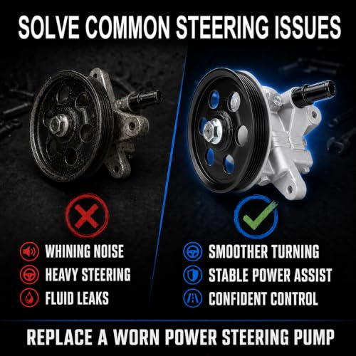 Image of Flecto 56110-P8C-A01 Steering Pump with Pulley Compatible with Honda V6