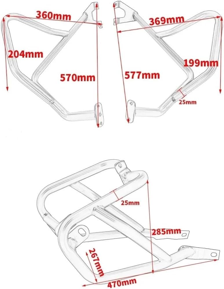 Cadre protection Versys 650 pare-chocs acier haute résistance - 5