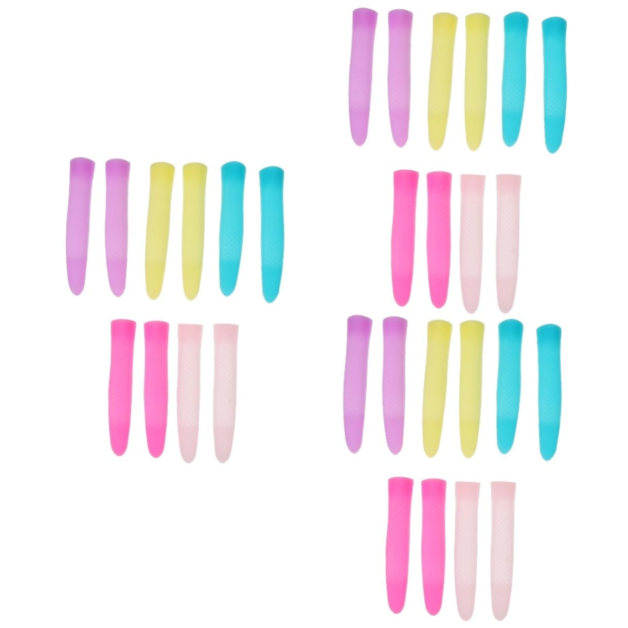 Healeved 15paia Maniglia Silicone Antiscivolo Per Forbici Cuticole Copertura Protettiva Per Tagliaunghie Manicure Facile e Sicura Colori Misti