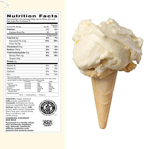 Franzese Vanilla Gelato Mix | Imported From Italy, Authentic Italian Kit | Create Homemade Gelato In Minutes, Ice-Cream Maker Ready - Just Add Milk. (Gluten Free. Makes Delicious Sorbets, Cakes & Gourmet Smoothies Too), Makes 2-Batches #TOP4