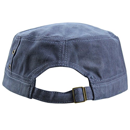 Men's Cotton Flat Top Peaked Baseball Twill Army Millitary Corps Hat Cap Visor #TOP4