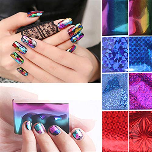 Lyhhai 20pcs nail art sticker lucido stellato