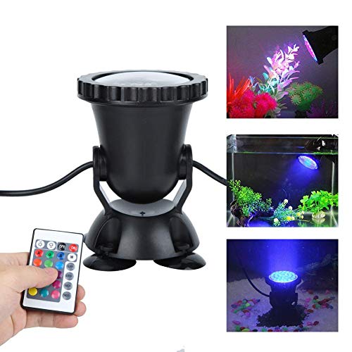 Underwater Light, 4PCS Colorful LED Underwater Light Remote Control Waterproof Spotlight Lamp LED Under Dock Lighting Kit Completely Waterproof 110-240V(UK PLUG)