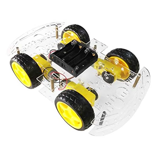 The perseids Smart Robot Car Chassis, 4WD Chasis Robot Arduino, Kit de chasis para Coche, 4 Ruedas con Encoder de Velocidad para Arduino DIY