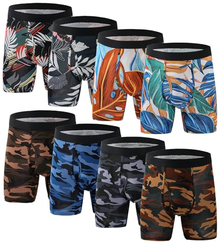 Men's Underwear Boxer Briefs Bamboo Viscose Trunks Soft Comfortable Multipack
