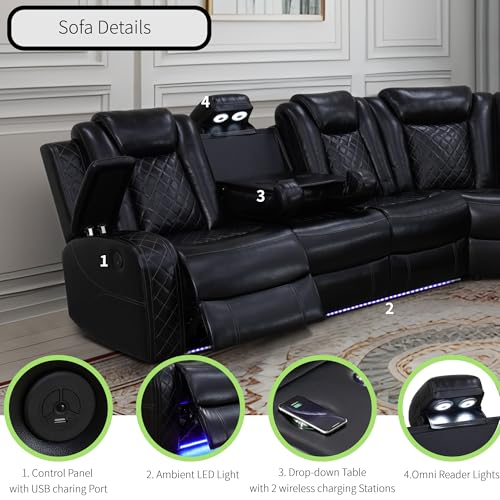 Power Recliner Sectional + Chair