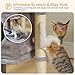 PAWZ Road Cat Tree for Indoor Cats, 26 Inches Cat Tower with Large Perch, Private Condo, Small Cat Condo with Spring Ball & 2 Scratching Posts for Cats-Gray