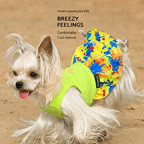 Fitwarm Dog Hawaiian Dress, Summer Dog Clothes For Small Dogs Girl, Pet Beach Luau Outfit, Cat Costume, Neon Yellow, Xxs #TOP1