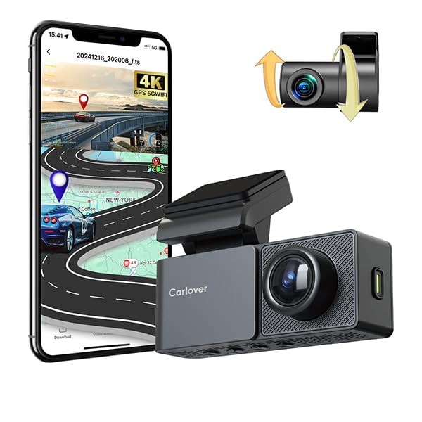 Carlover A3 4K Wifi Dahili Gps Araç Kamerası (Ön + Arka Kamera)