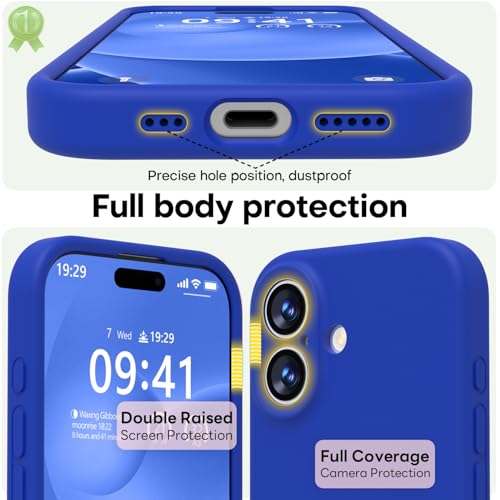 Image of LOVE 3000 Designed for iPhone 17 Case, Premium Silicone [Compatible with Magsafe][Soft Anti-Scratch Microfiber Lining] Shockproof Protective Phone Case for Men Women 6.3 inch, Klein Blue