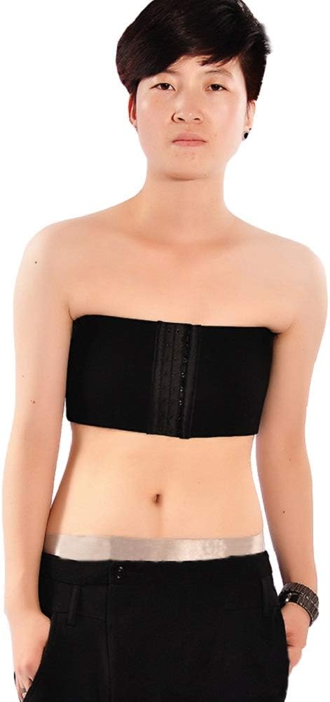 BaronHong Cosplay Women Lesbian Tomboy Elastic Band Strapless Top Chest Binder Breast Wrap