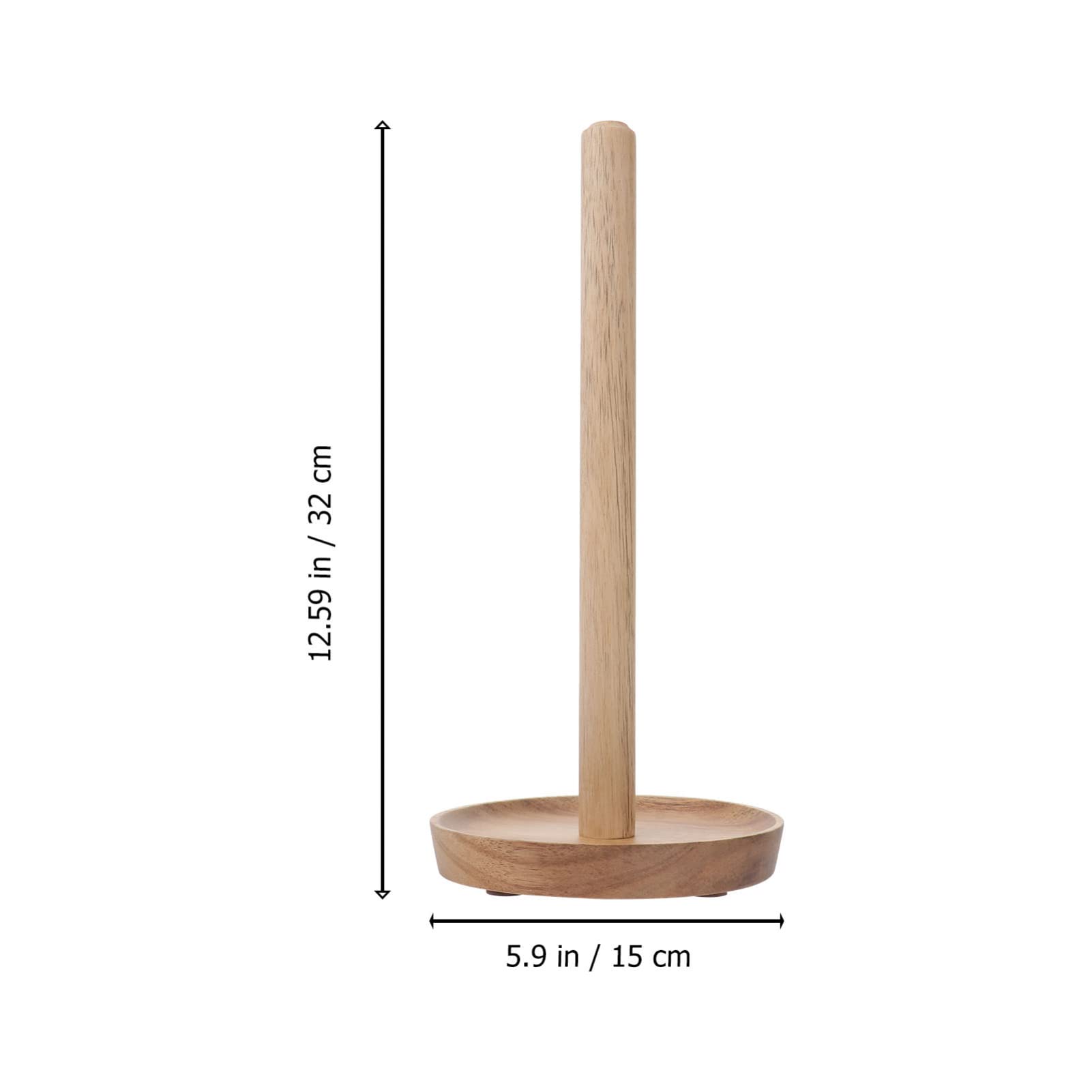 Hemobllo Massivholz Toilettenpapierhalter Stehend mit Anti Kipp Funktion Kreativer Rollenhalter für Wc und Bad Dunkles Akazienholz Stabiler Papierrollenhalter für Haushalt und Büro