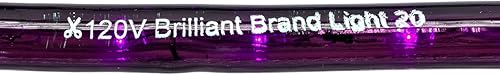 Miniatura 6 de Brilliant Brand Lighting Cuerda de luz LED morada, edición de Halloween, con PVC negro, 120 voltios, 33 pies