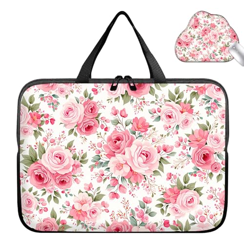 Funda para portátil 15.6 pulg, rosa floral