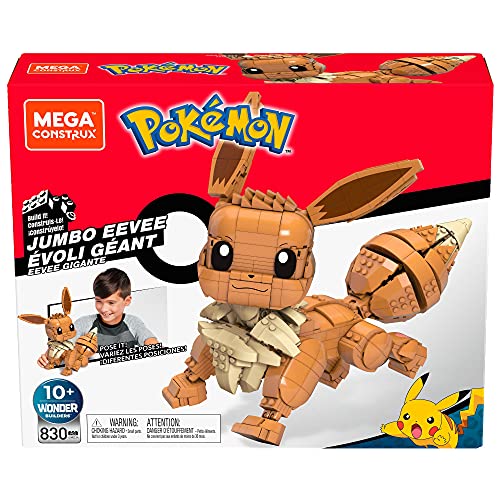 MEGA Construx GMD34 - Pokémon Jumbo Evoli (30cm), Bauset mit beweglicher Figur, Spielzeug ab 10 Jahren – Bild 7
