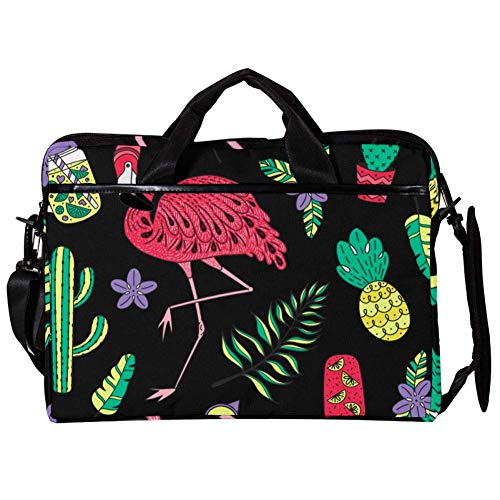 Sacoche ordinateur 14" motif flamant rose chic et pratique