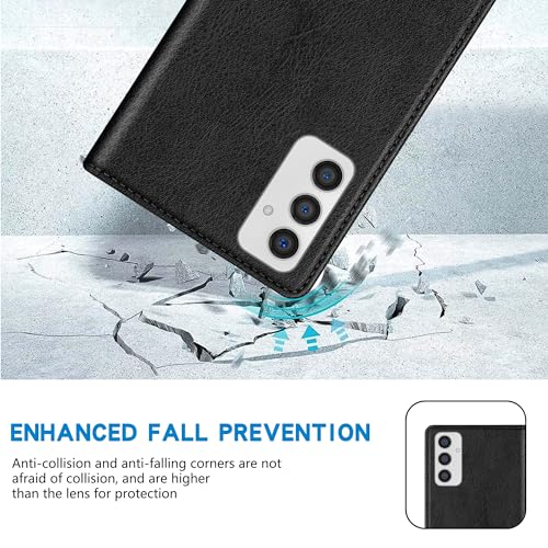 Image of ZZXX for Galaxy S23 FE Wallet Case Strong Magnetic 6.4 inch,Black