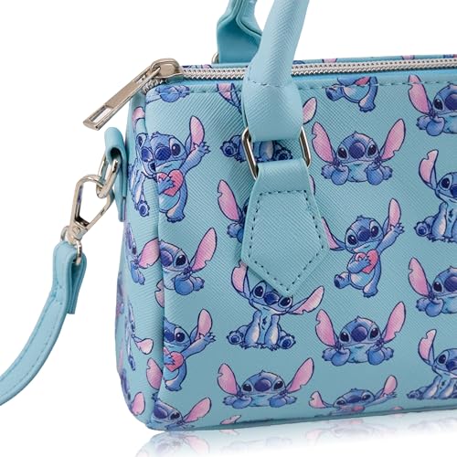 Stitch, Hello Kitty or Bluey 7" Mini Purse Crossbody Handbag for Girls | Leather Women's Shoulder Handbag Satchel 5