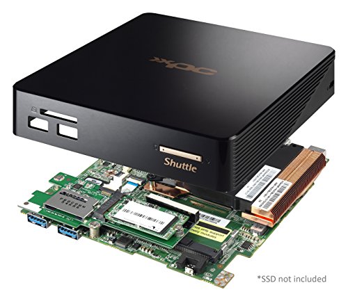 Image of Shuttle XPC Nano NC01U3 Intel Broadwell Core i3-5005U, Support 4K Ultra HD Video, DDR3L SODIMM Max 16GB,Black