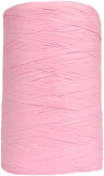 316Yard Rayon Raffia Paper Crochet Peach Pink Ribbon for Knit Summer Sun Hat, Beach Bag, Craft DIY Decoration