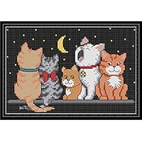 ヨーロッパ式刺繍絵タペストリー: Three Kittens Amazon | OWN4B クロスステッチ刺繍キット図案印刷、11ct 猫の