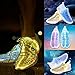 Men's Fashion Sneakers Fiber Optic Shoes Light Up Sneakers for Festivals, Christmas, Halloween, New Year Party with USB Charging, White 44