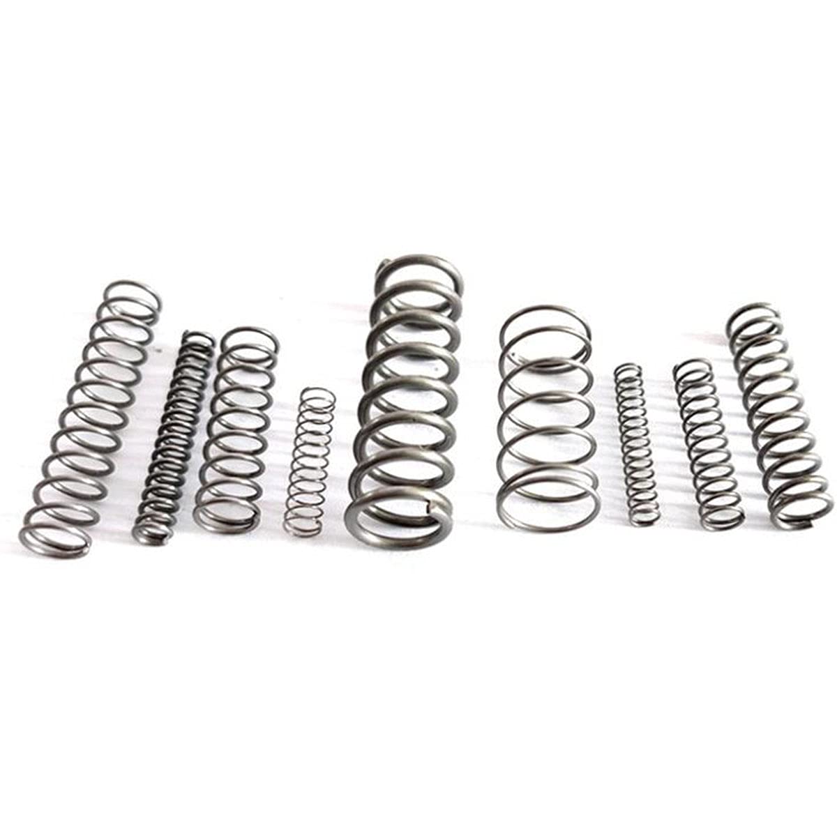 10Pcs 304 Stainless Steel Compression Springs – 8mm OD, 0.8mm Wire, 12mm Compressed Length, 20mm Free Length 4 thumbnail image