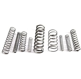 Spring Coil, Wire Diameter 1.0mm, OD 8mm, Length 20mm Stainless Steel Silver Extended Compressed Springs 10pcs