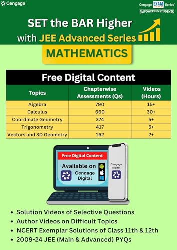 OLD EDITION Mathematics Combo for JEE Advanced: Algebra + Calculus + Coordinate Geometry + Trigonometry + Vectors and 3D Geometry Set of 5 Books with Free Online Assessments & Digital Content 2024