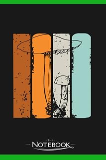Mushroom Vintage Mushrooms Picker Picking Shroom Notebook: Wide Ruled Lined Journal Planner, Diary, Notebook| 120 pages 6x9 inches