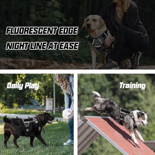 Image of AUROTH Tactical Dog Harness Medium Sized Dog No Pull Adjustable Dog Vest