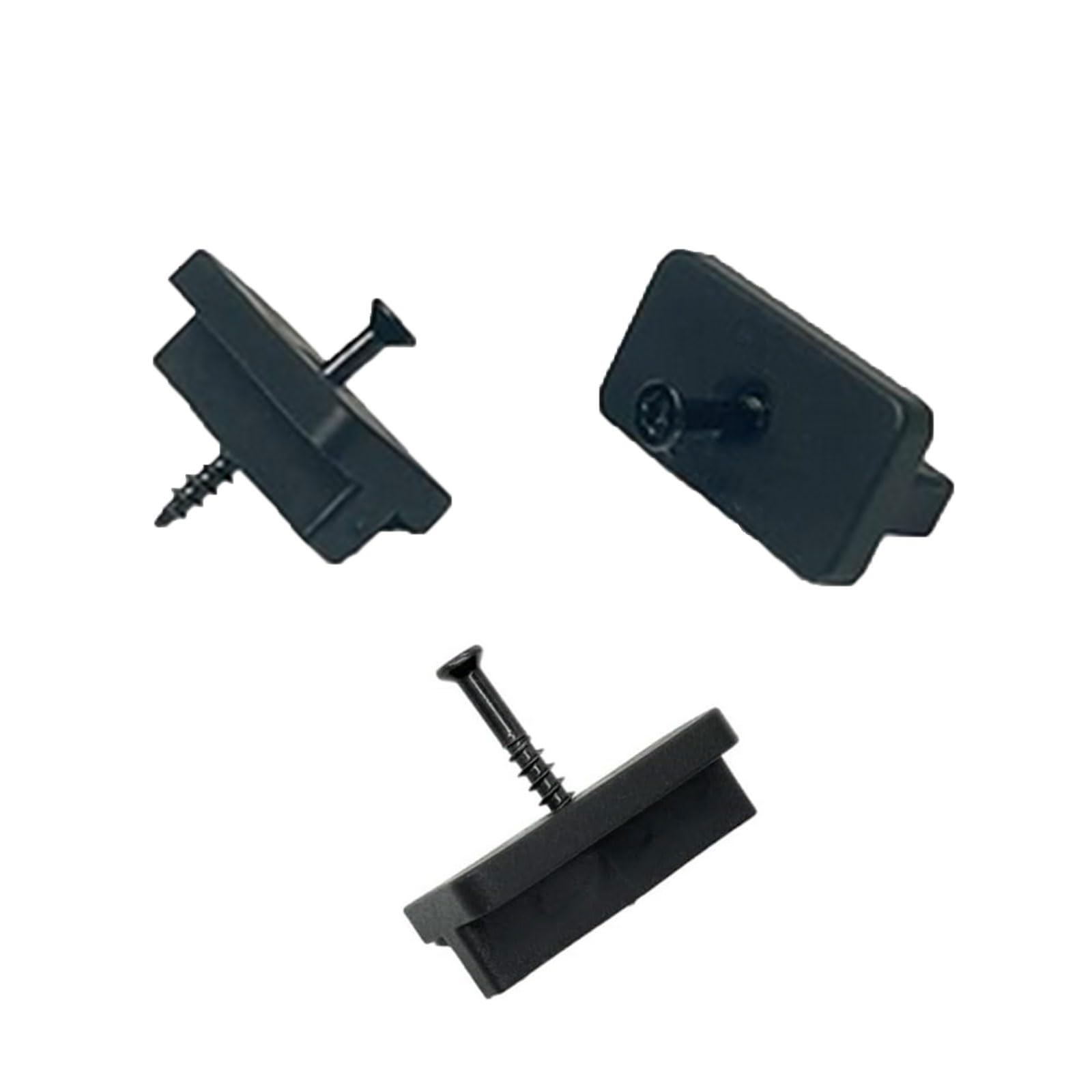 Wmzjnljy 100pcs Composite Decking Clips T Clips Fixing with Black Screws for Most of The Market Products Plastic Decking Clips(Z36-100)